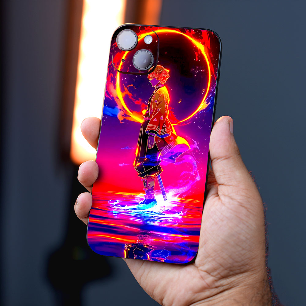 Zenitsu Thunder Breathing in Neon Anime Mobile Skins