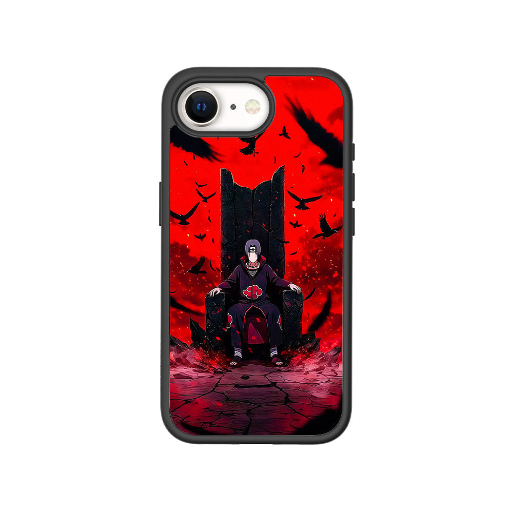 Itachi Uchiha sitting on Throne Skin with Shockguard Armour Magsafe Case for Apple iPhone 16E
