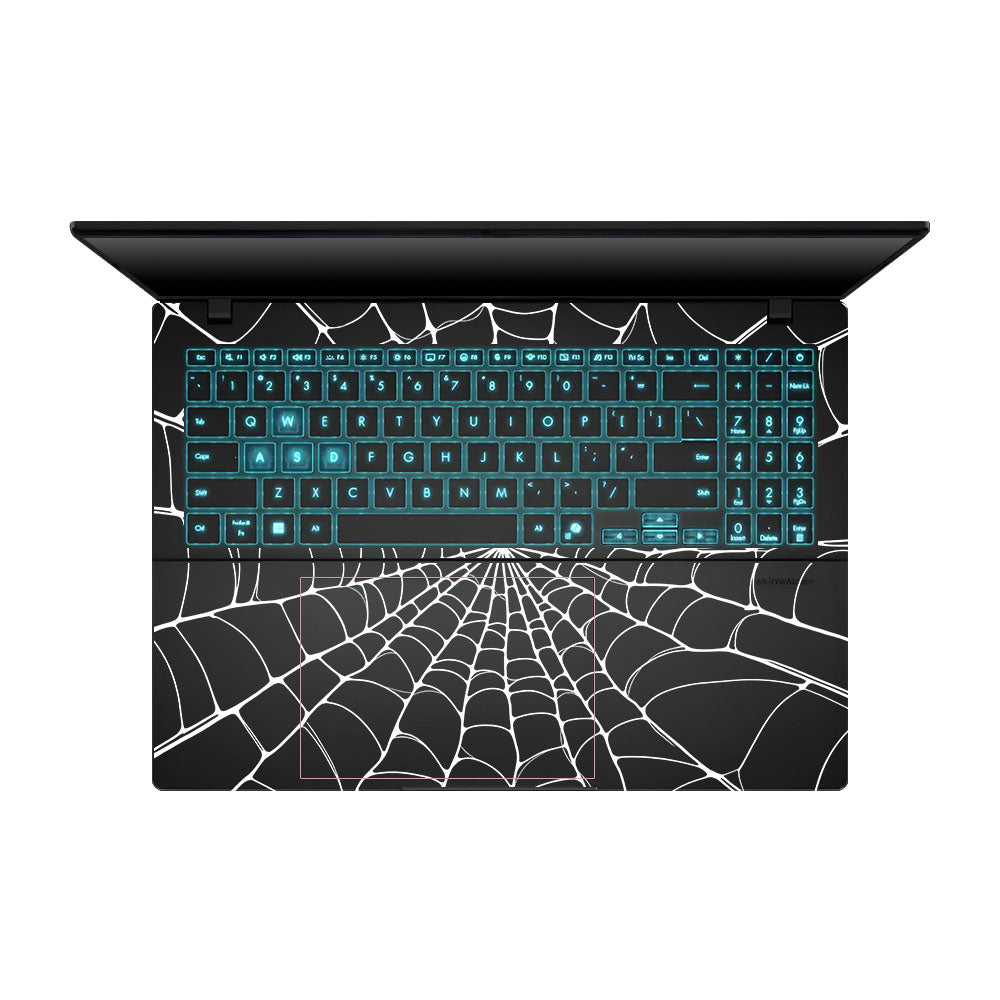 Transparent Spider Web Vortex Asus Gaming V16 V3607 Laptop Skin