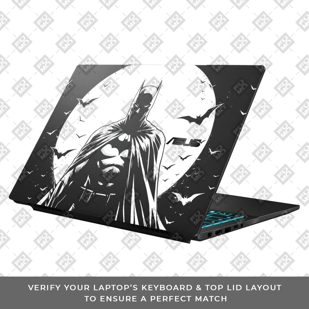 Transparent Moonlit Comic Vigilante Asus Gaming V16 V3607 Laptop Skin
