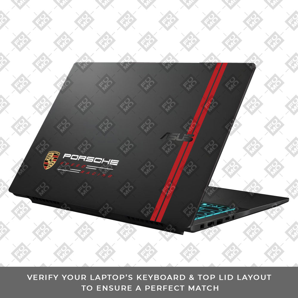 Transparent Motorsport Livery Graphic Asus Gaming V16 V3607 Laptop Skin
