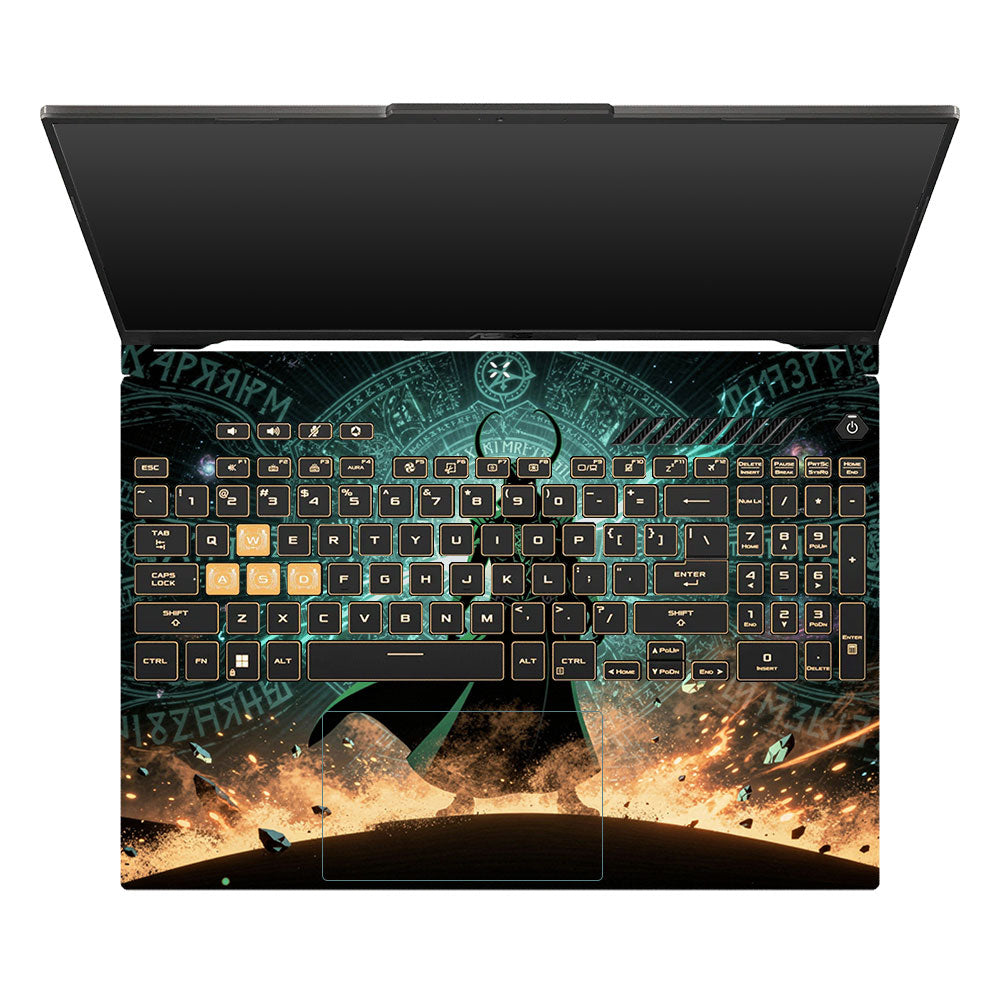 Loki God of Mischief Neon Asus TUF Gaming F16 and TUF Gaming A16 Laptop Skin
