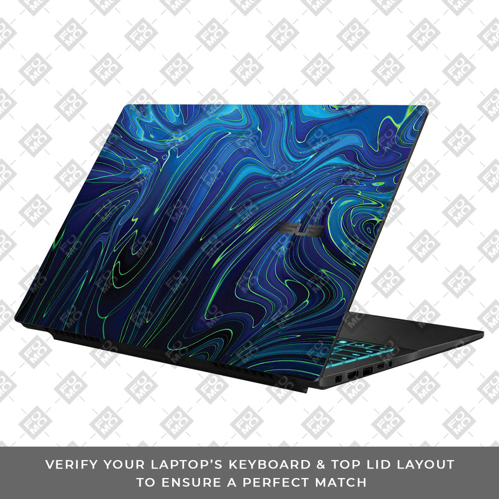 Cobalt Liquid Design Asus Gaming V16 V3607 Laptop Skin