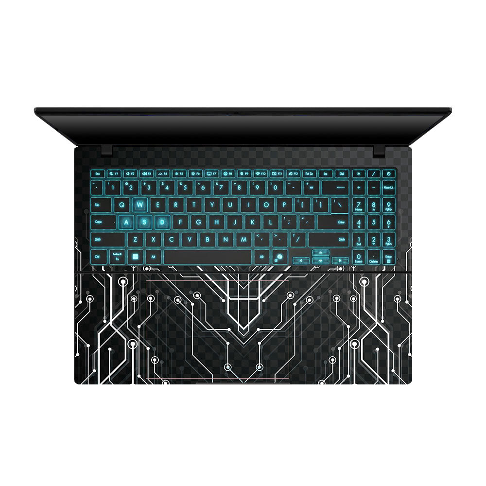 Black Digital Circuit Asus Gaming V16 V3607 Laptop Skin
