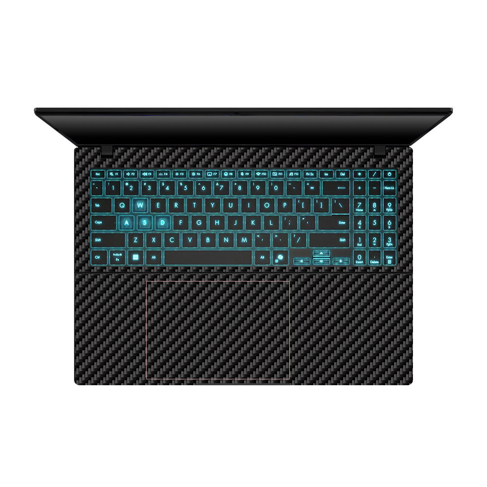 Textured Carbon Fibre Asus Gaming V16 V3607 Laptop Skin