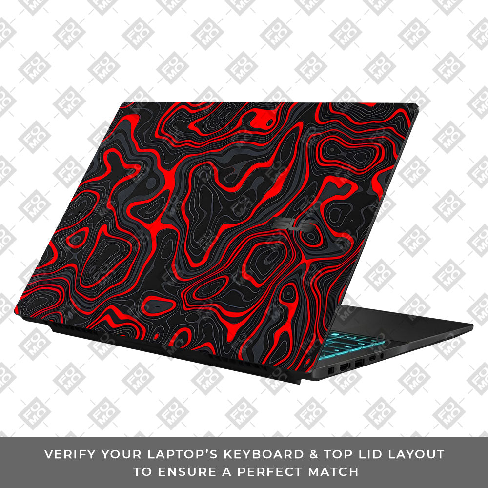 Crimson Waves Asus Gaming V16 V3607 Laptop Skin