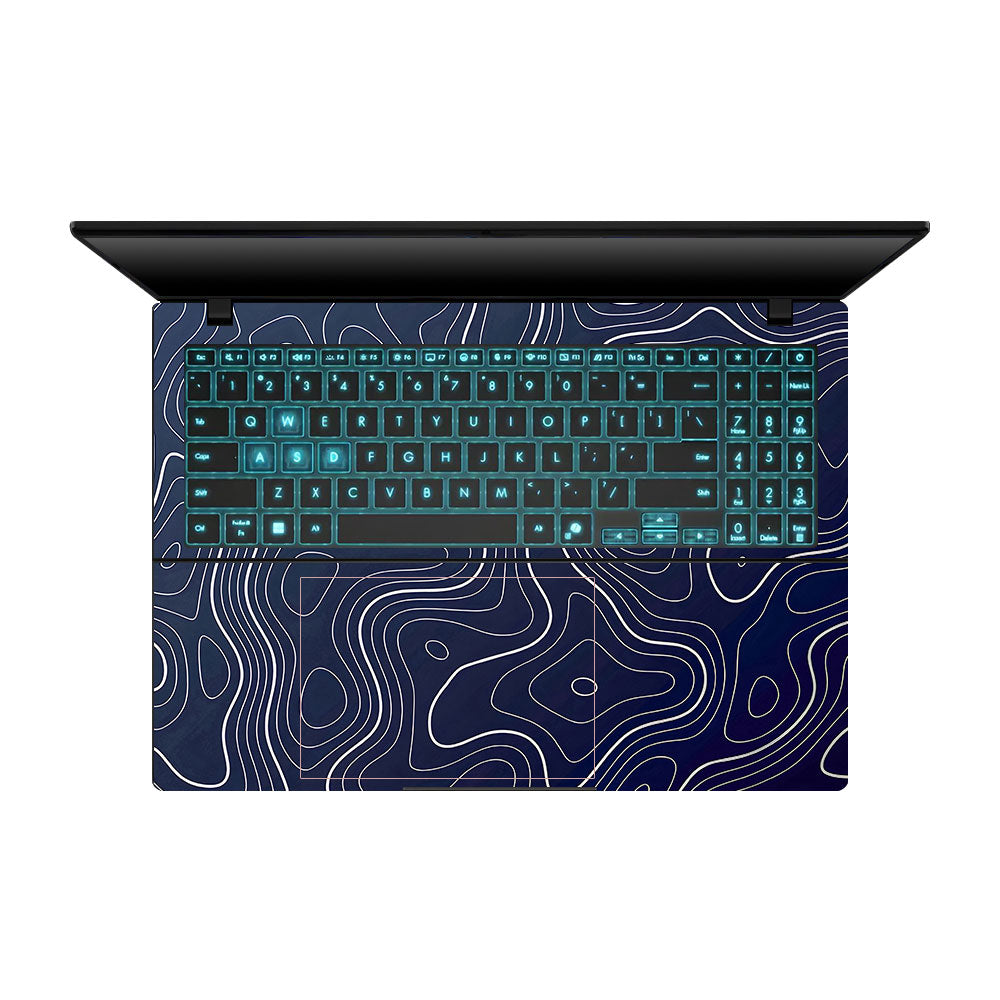 Fluid Lines Design Asus Gaming V16 V3607 Laptop Skin