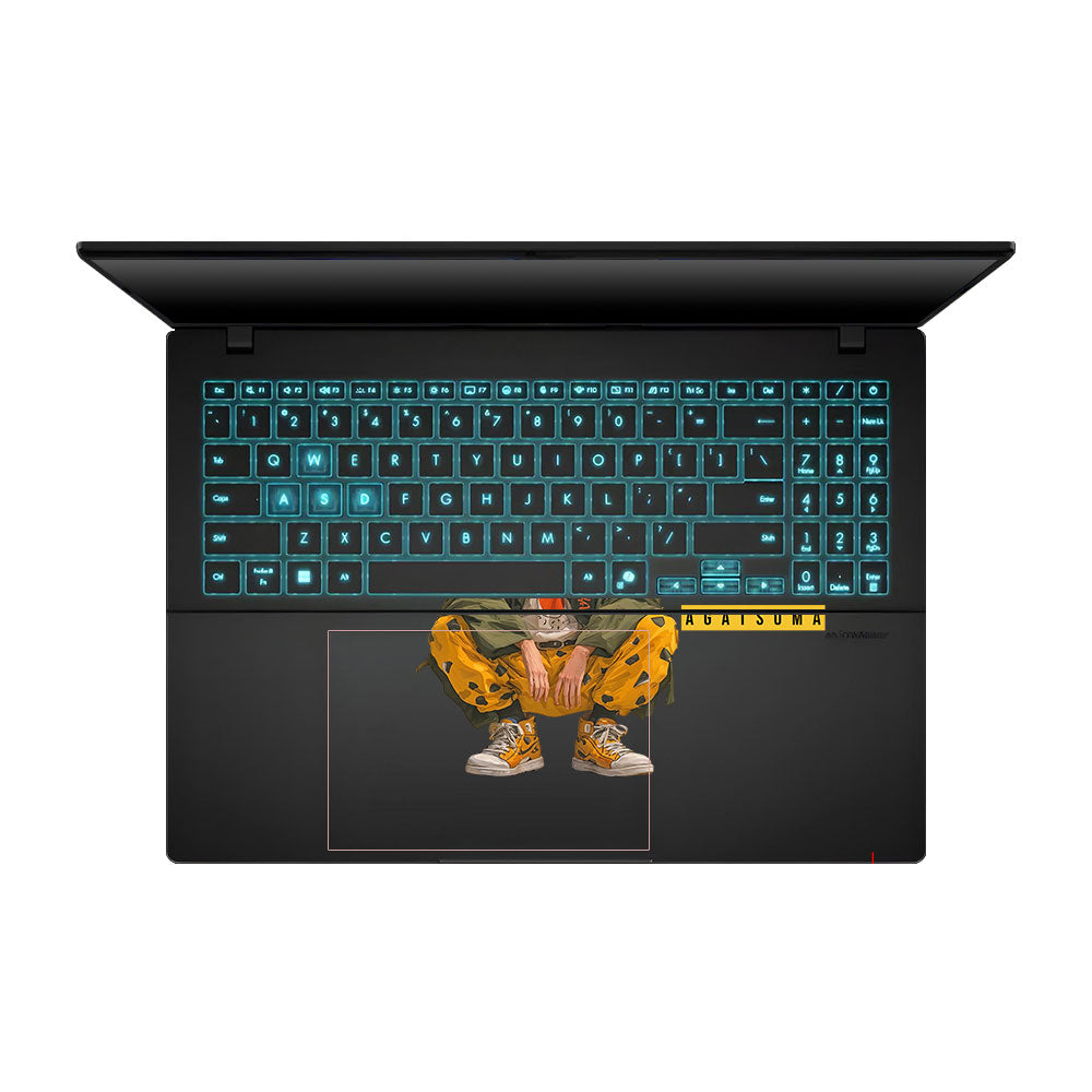 Transparent Golden Lightning Swordsman Asus Gaming V16 V3607 Laptop Skin