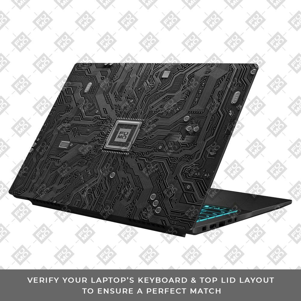 FOMO Circuit Dark Mode Asus Gaming V16 V3607 Laptop Skin