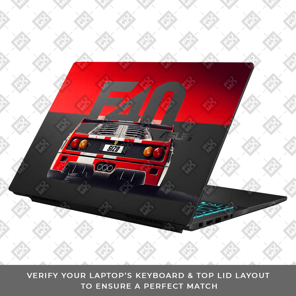 Transparent Retro Italian Supercar Asus Gaming V16 V3607 Laptop Skin