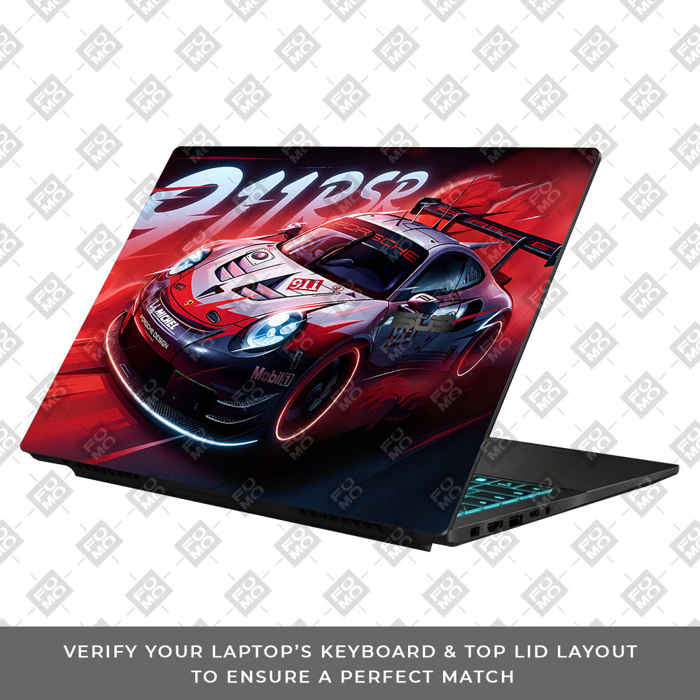Porsche 911 RSR Asus Gaming V16 V3607 Laptop Skin