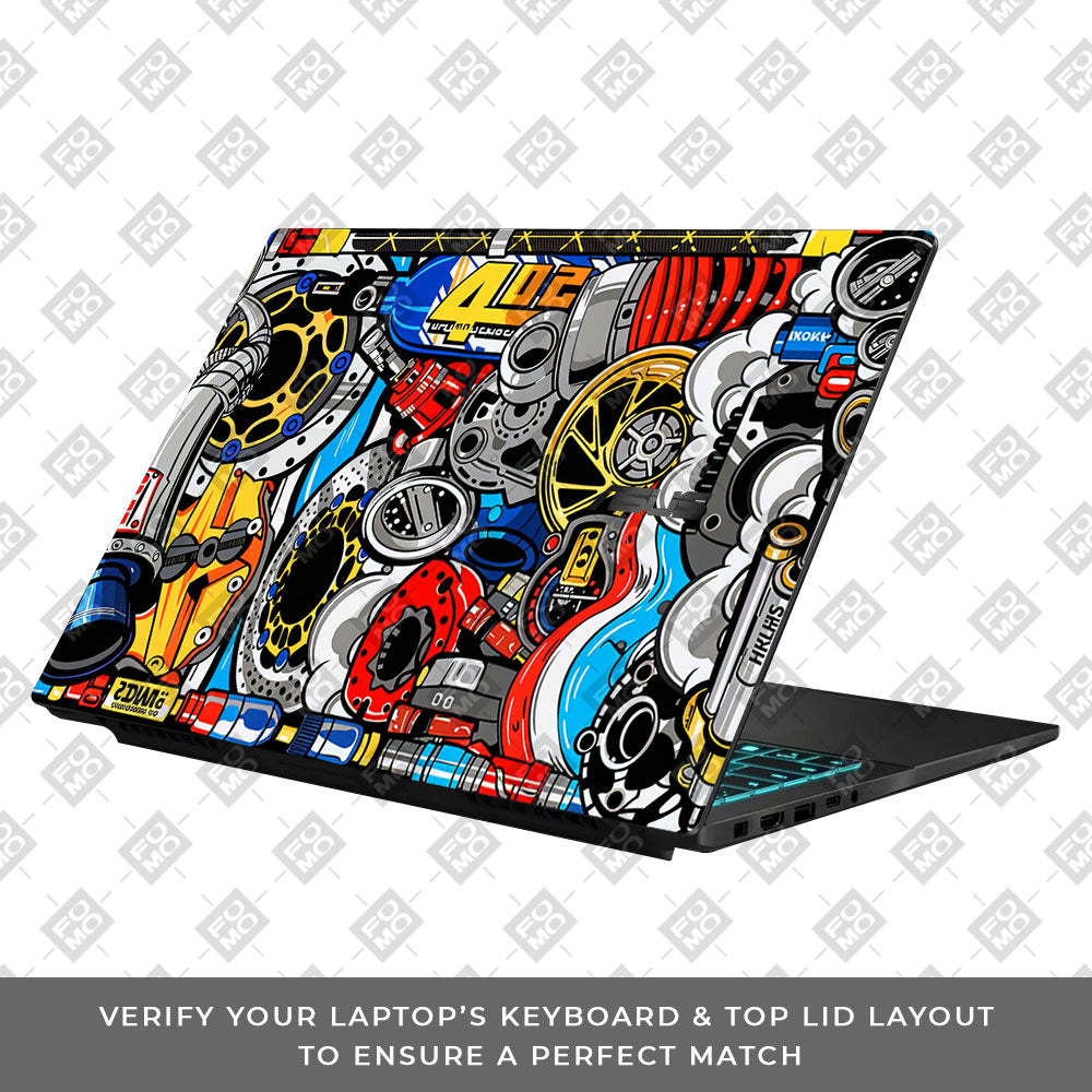 Mechanical Chaos Asus Gaming V16 V3607 Laptop Skin