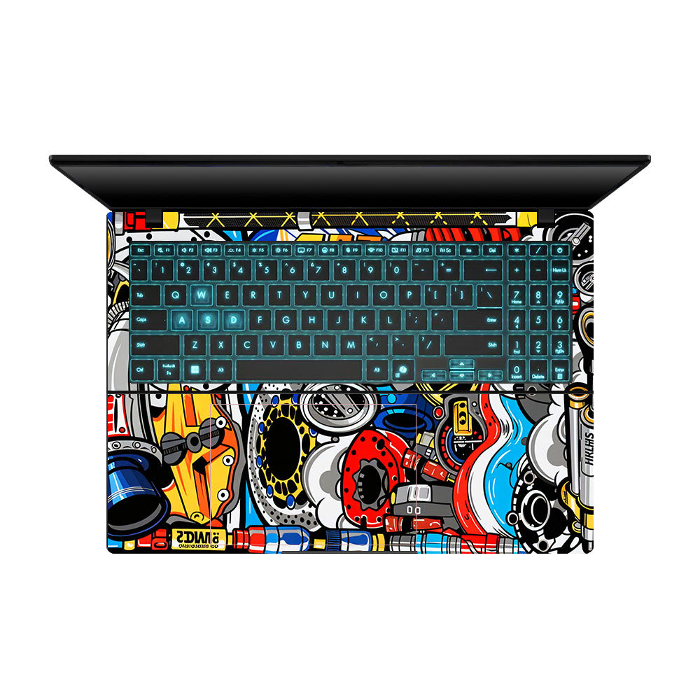 Mechanical Chaos Asus Gaming V16 V3607 Laptop Skin