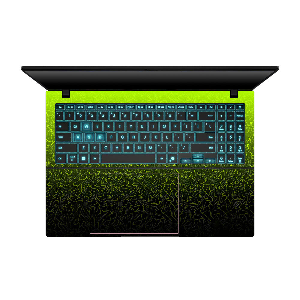 Lime Yellow to Black Gradient Asus Gaming V16 V3607 Laptop Skin
