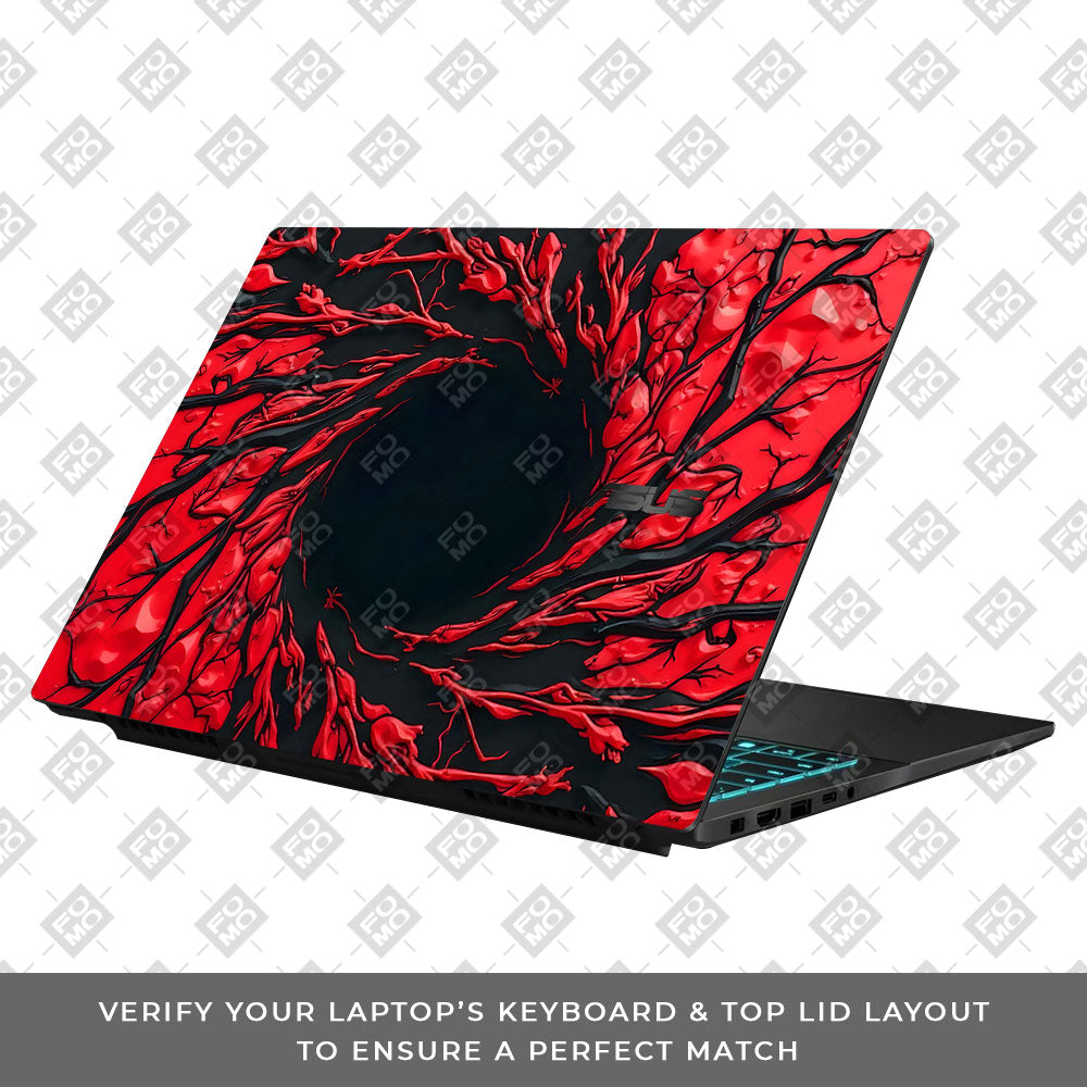 Spiderman Web Red Asus Gaming V16 V3607 Laptop Skin