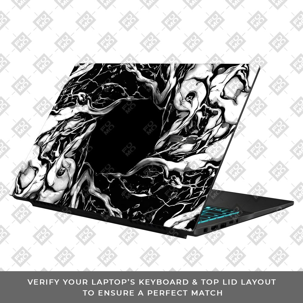 Spiderman Web Black Asus Gaming V16 V3607 Laptop Skin
