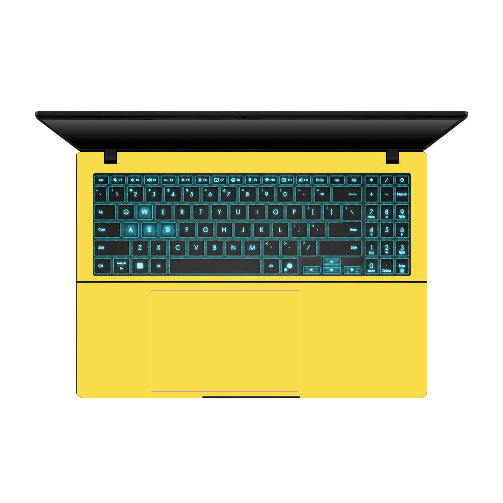Textured Yellow Asus Gaming V16 V3607 Laptop Skin