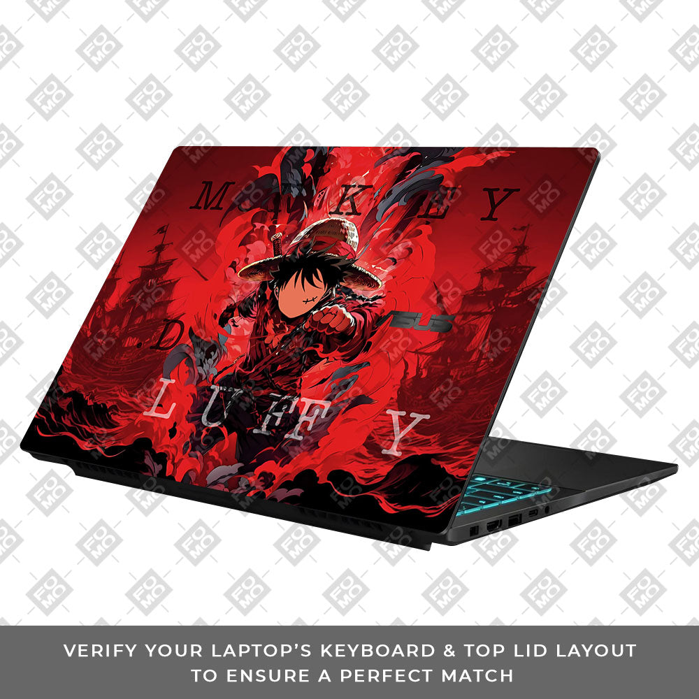 Red King Luffy Asus Gaming V16 V3607 Laptop Skin