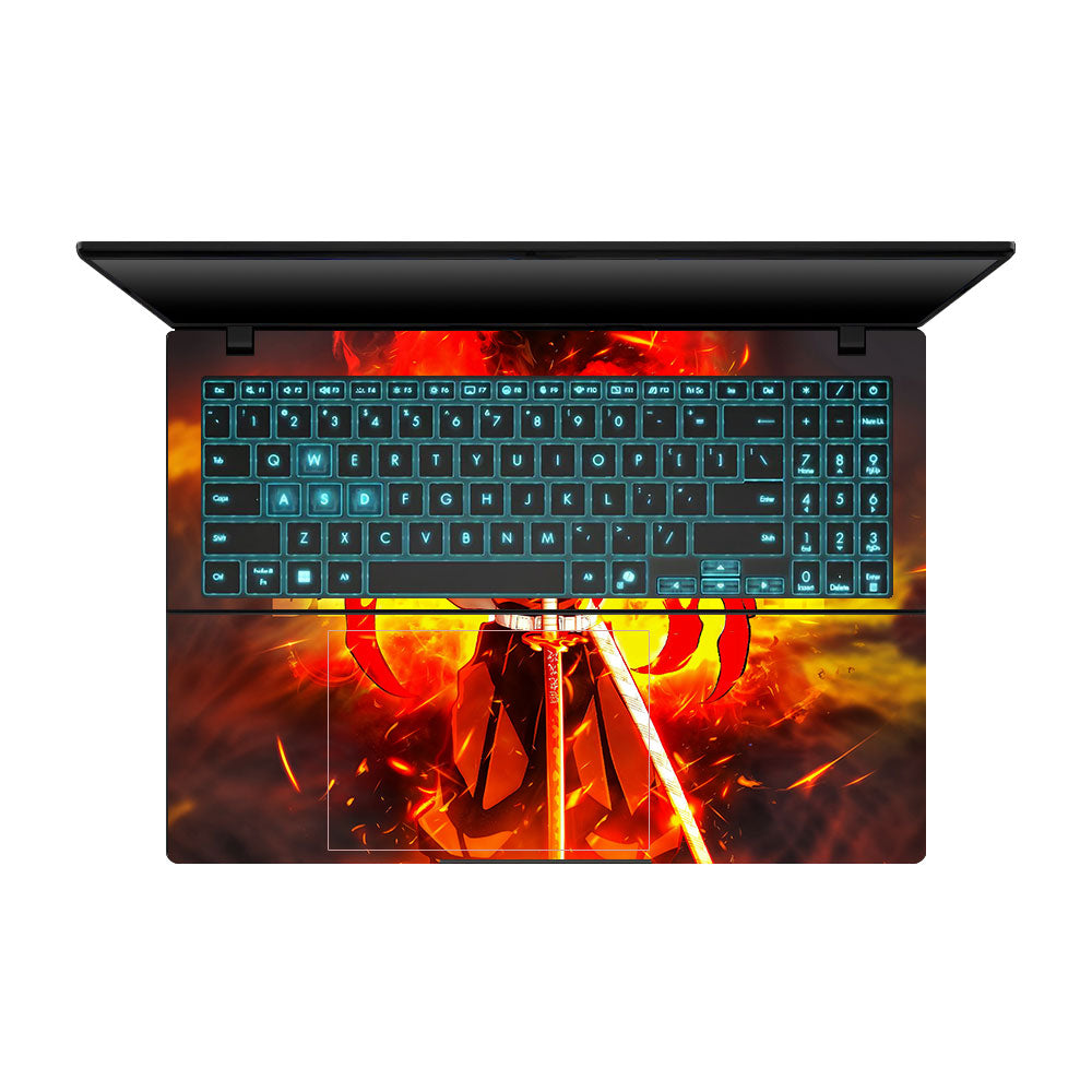 Anime Flame Swordsman Asus Gaming V16 V3607 Laptop Skin