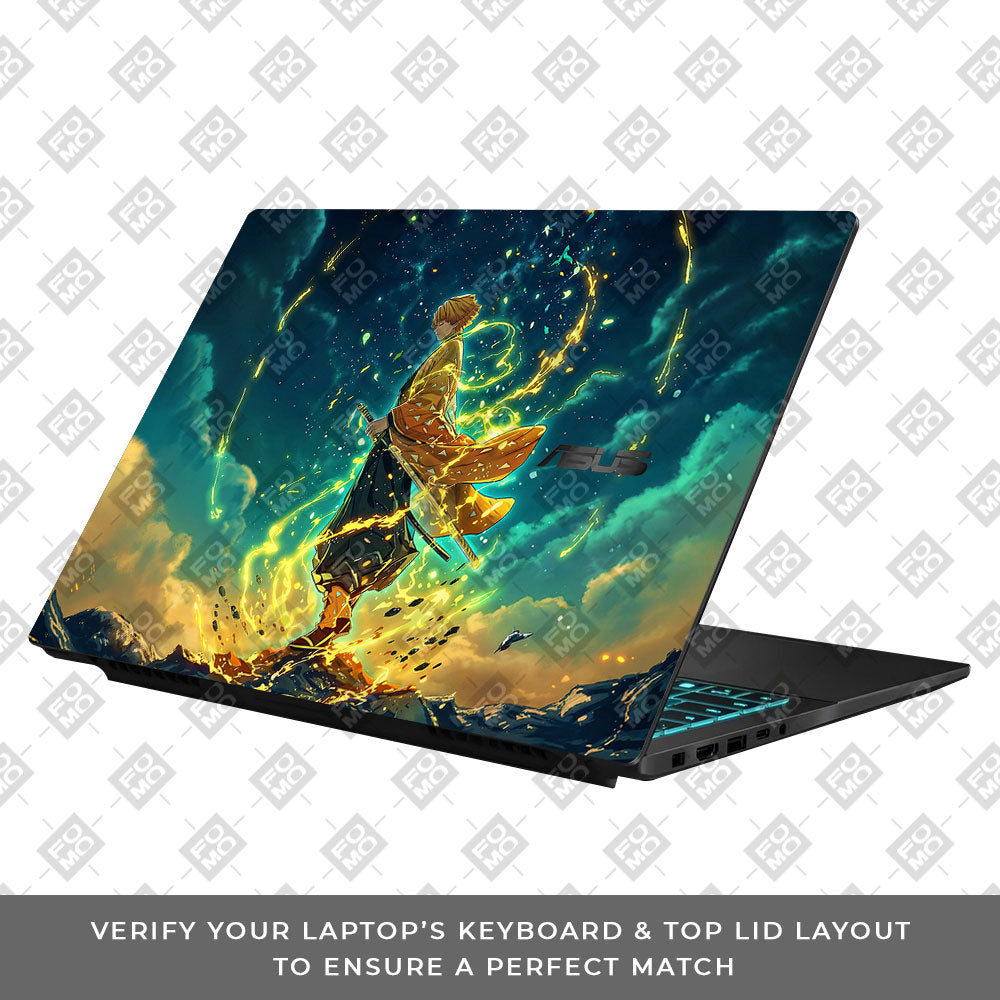 Zenitsu Thunder God Asus Gaming V16 V3607 Laptop Skin