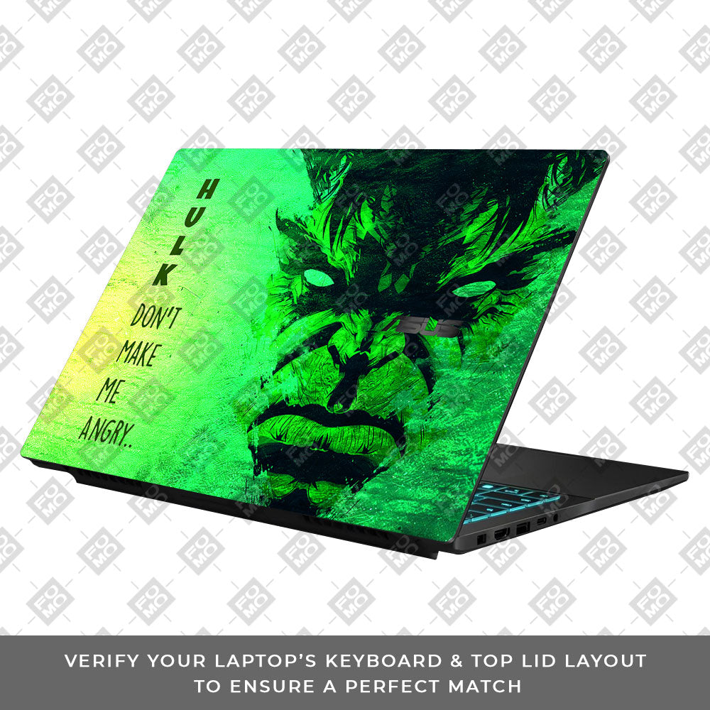 Green Comic Titan Asus Gaming V16 V3607 Laptop Skin