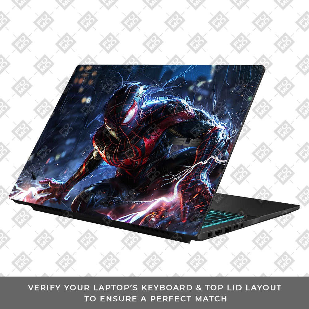 Neon Web Hero Asus Gaming V16 V3607 Laptop Skin
