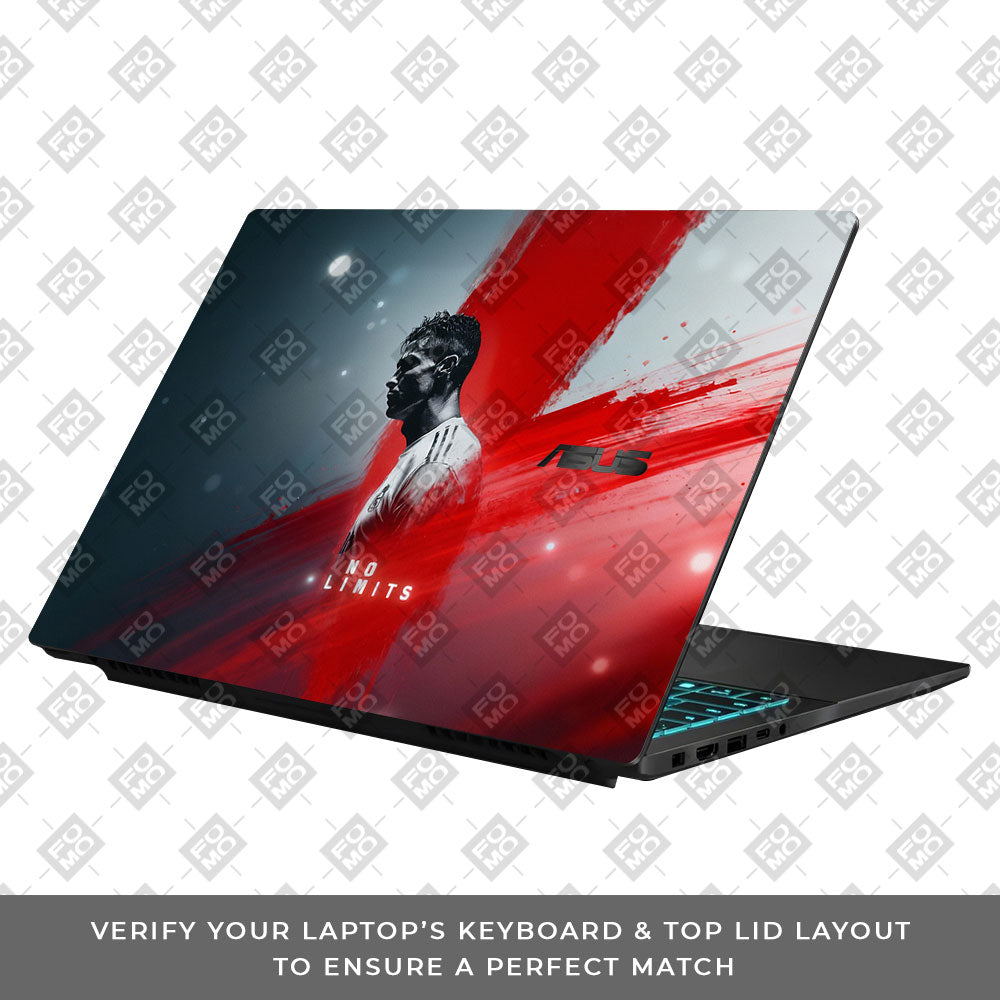 No Limits Ronaldo Spirit Asus Gaming V16 V3607 Laptop Skin