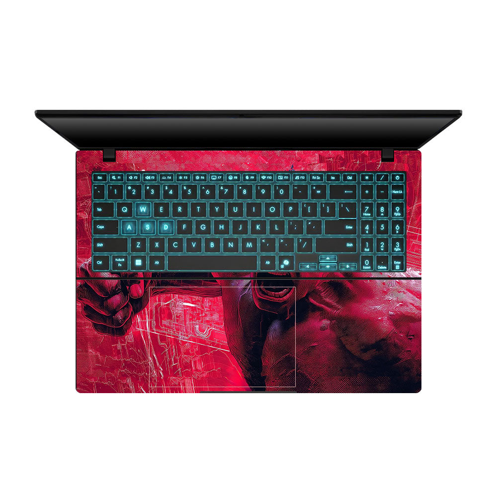 Red Comic Giant Asus Gaming V16 V3607 Laptop Skin