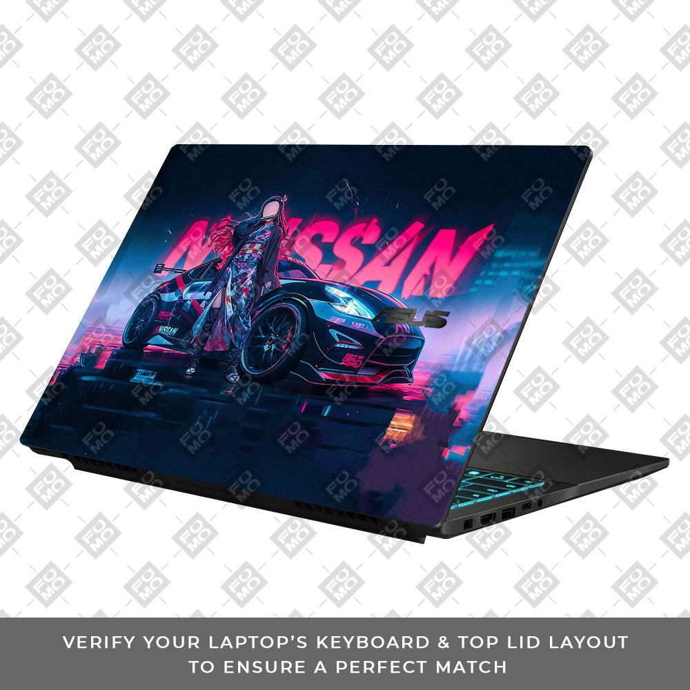 Neon Bloom Nezuko Racer Asus Gaming V16 V3607 Laptop Skin