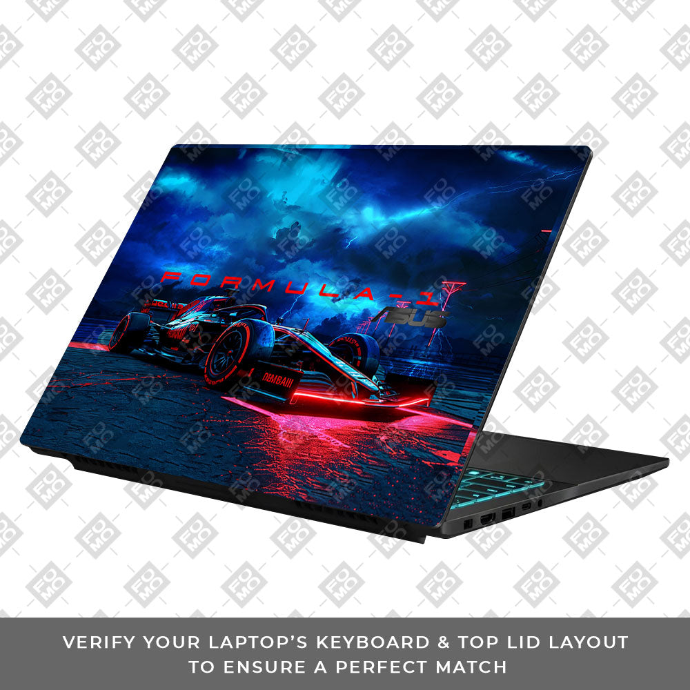 Fututristic Formula 1 Asus Gaming V16 V3607 Laptop Skin