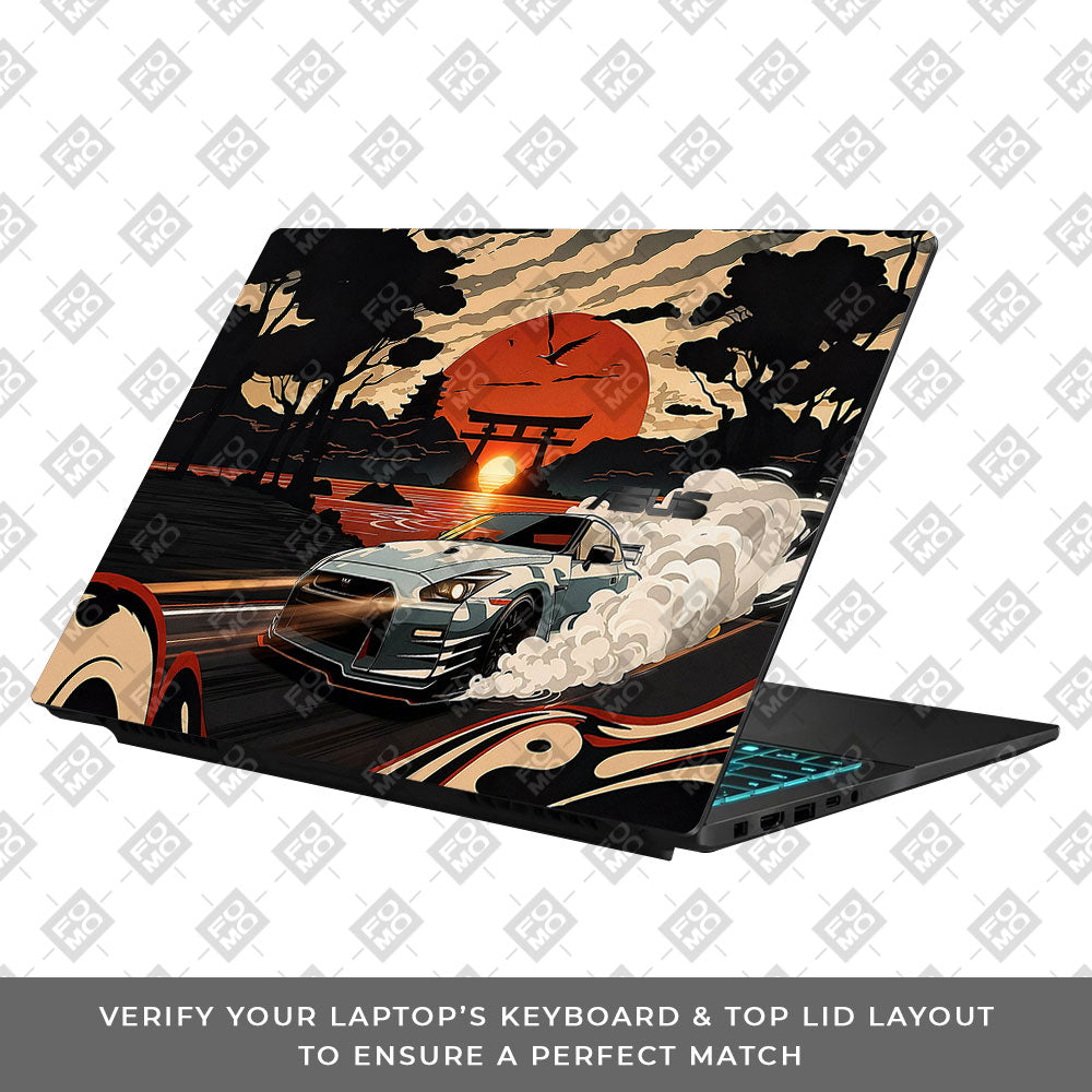 Samurai Rising Sun GTR Asus Gaming V16 V3607 Laptop Skin