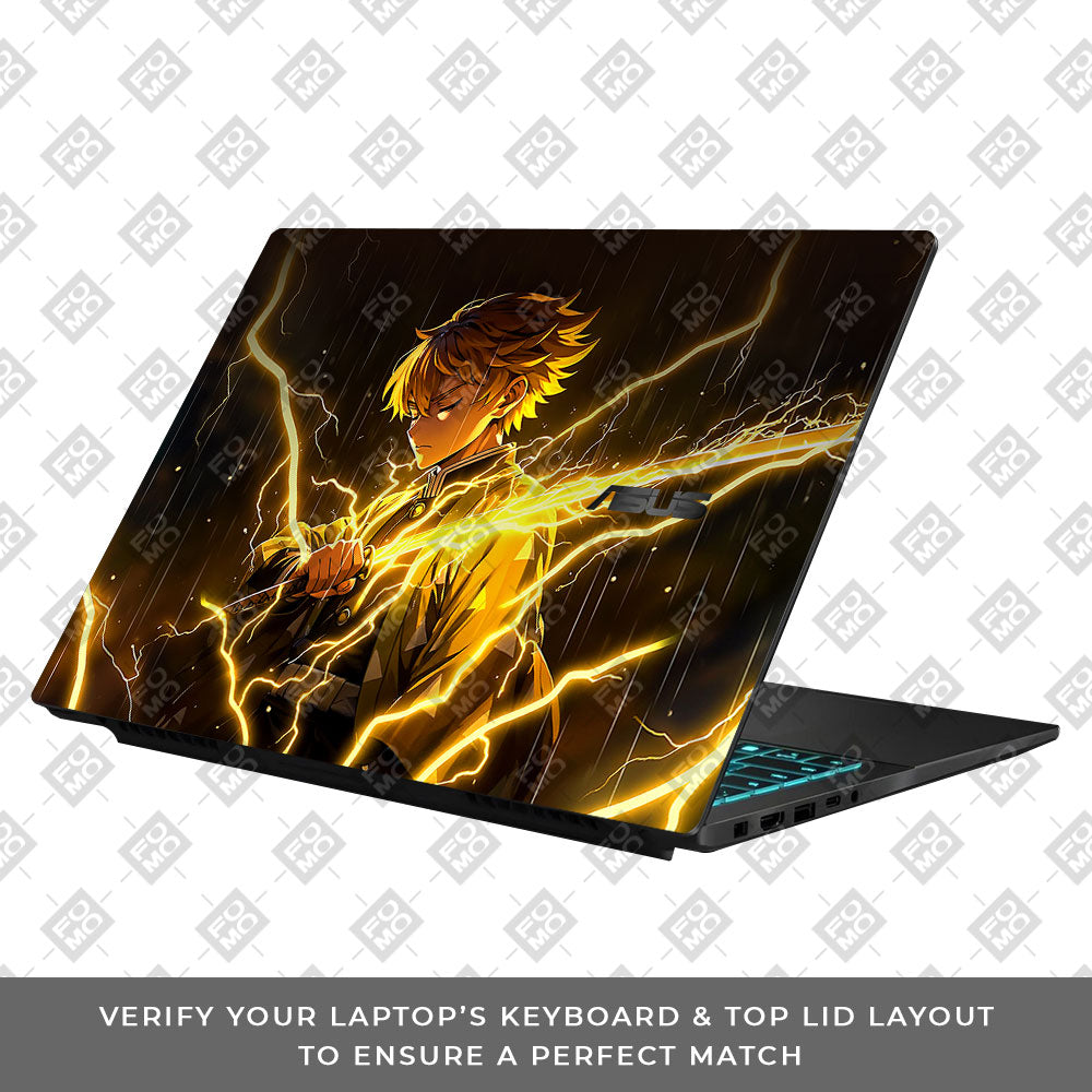 Thunder Soul Lightning Zenitsu Asus Gaming V16 V3607 Laptop Skin