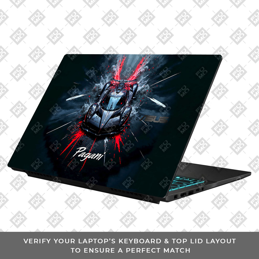 Pagani Midnight Impact Asus Gaming V16 V3607 Laptop Skin
