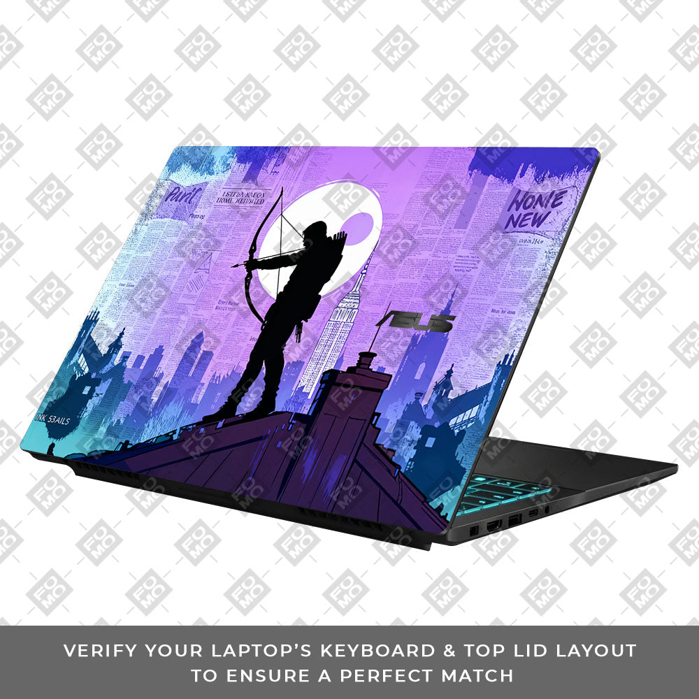 Comic Archer Hero Asus Gaming V16 V3607 Laptop Skin