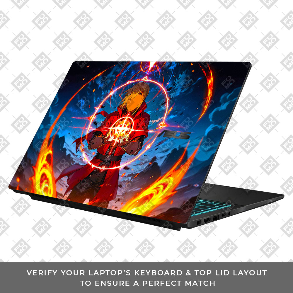 Anime Alchemist Warrior Asus Gaming V16 V3607 Laptop Skin