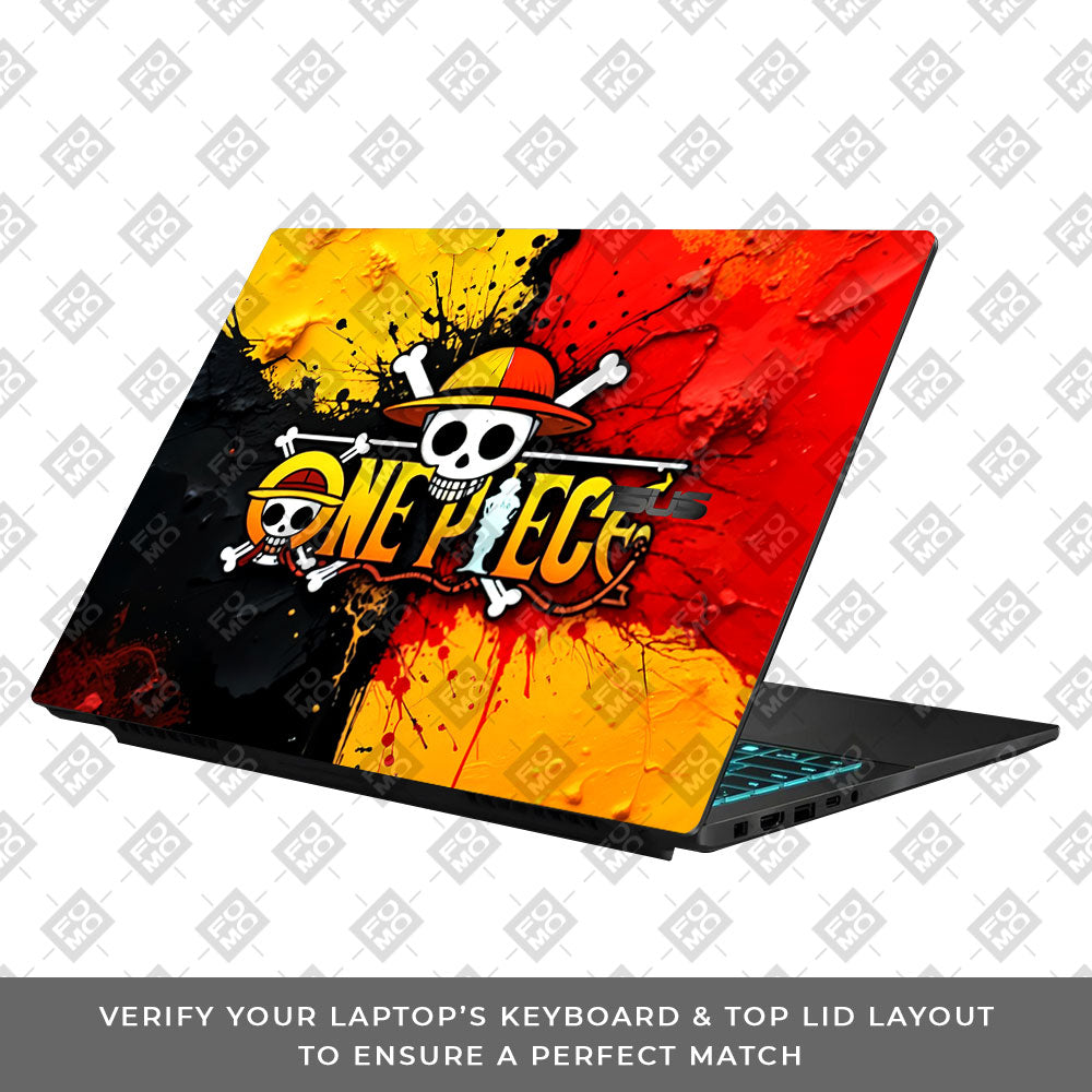 One Piece Paint Splash Asus Gaming V16 V3607 Laptop Skin