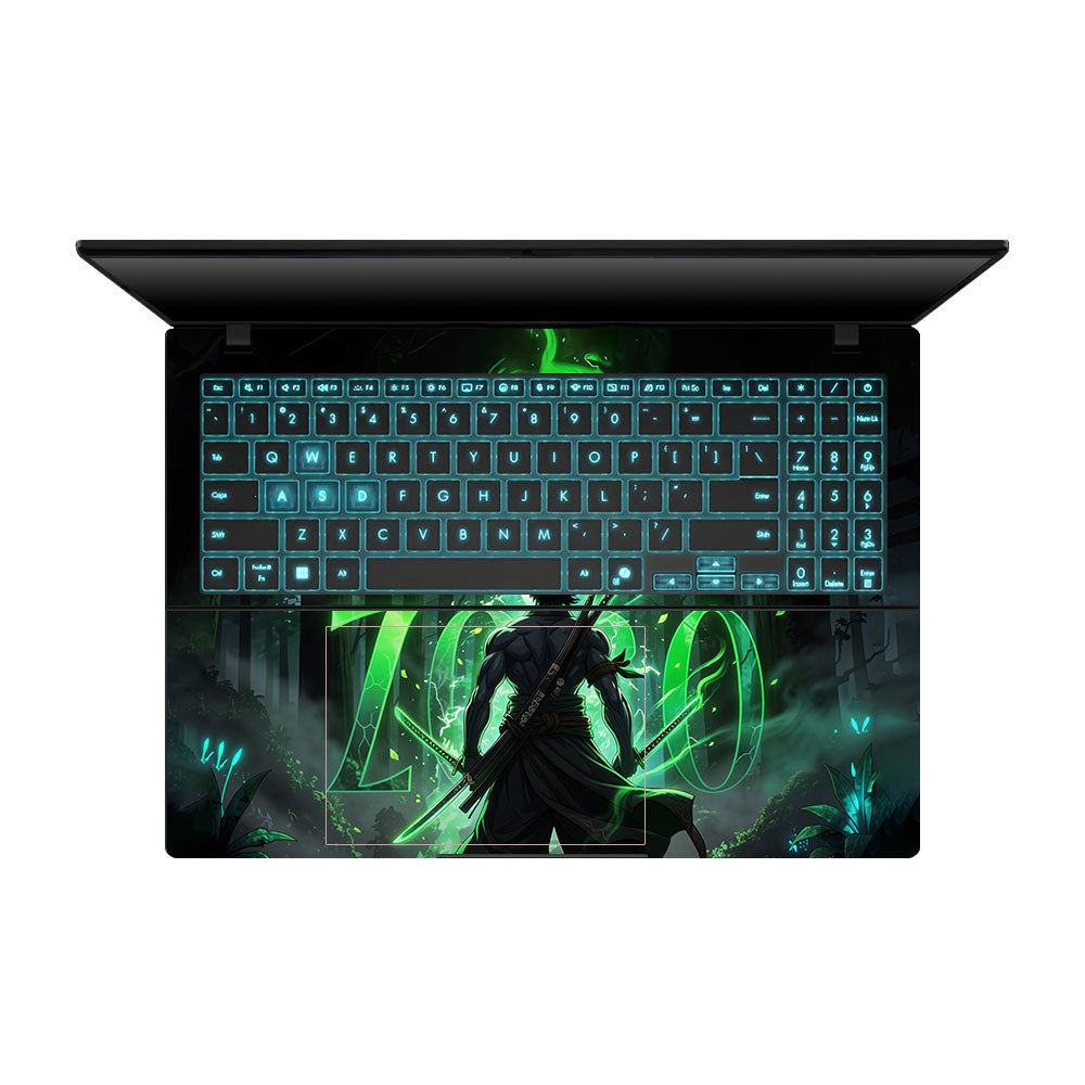 Zoro Green Aura Asus Gaming V16 V3607 Laptop Skin