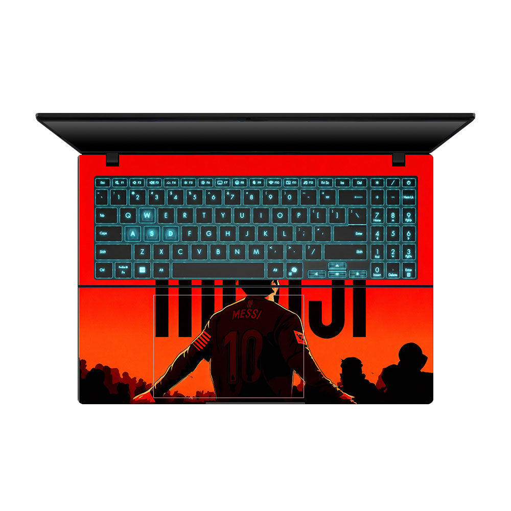 Messi Red Aura Asus Gaming V16 V3607 Laptop Skin