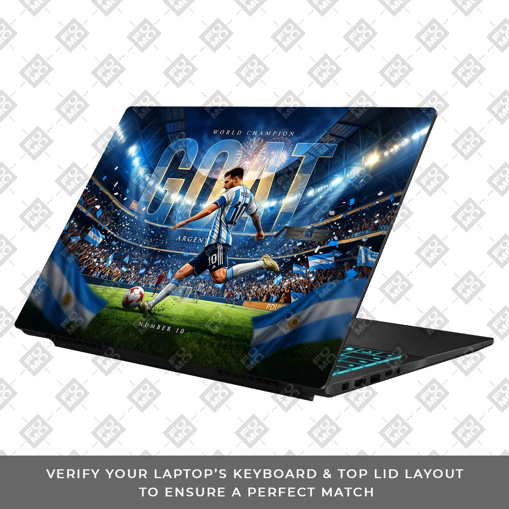 Messi World Champ Energy Asus Gaming V16 V3607 Laptop Skin