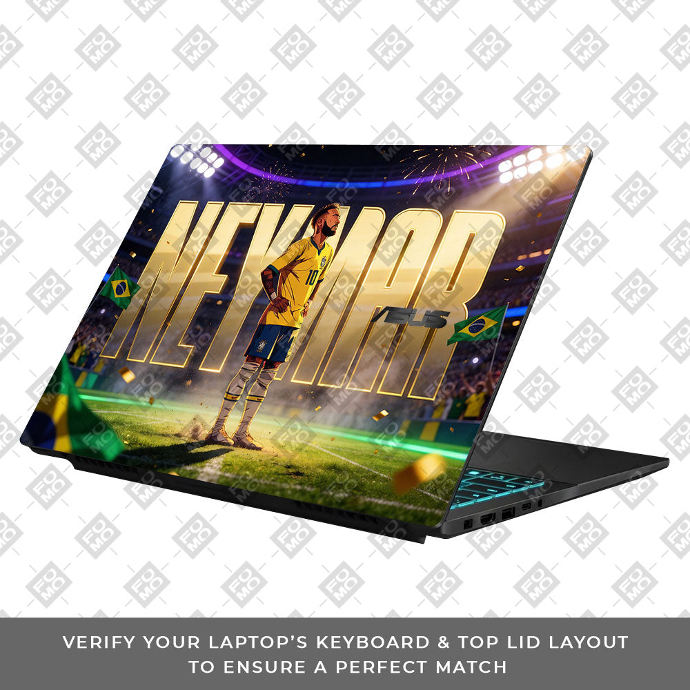 Neymar Golden Aura Asus Gaming V16 V3607 Laptop Skin