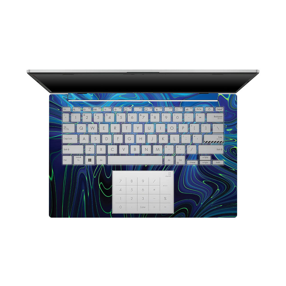 Cobalt Liquid Design Asus Vivobook Go 14 E1404 Laptop Skin