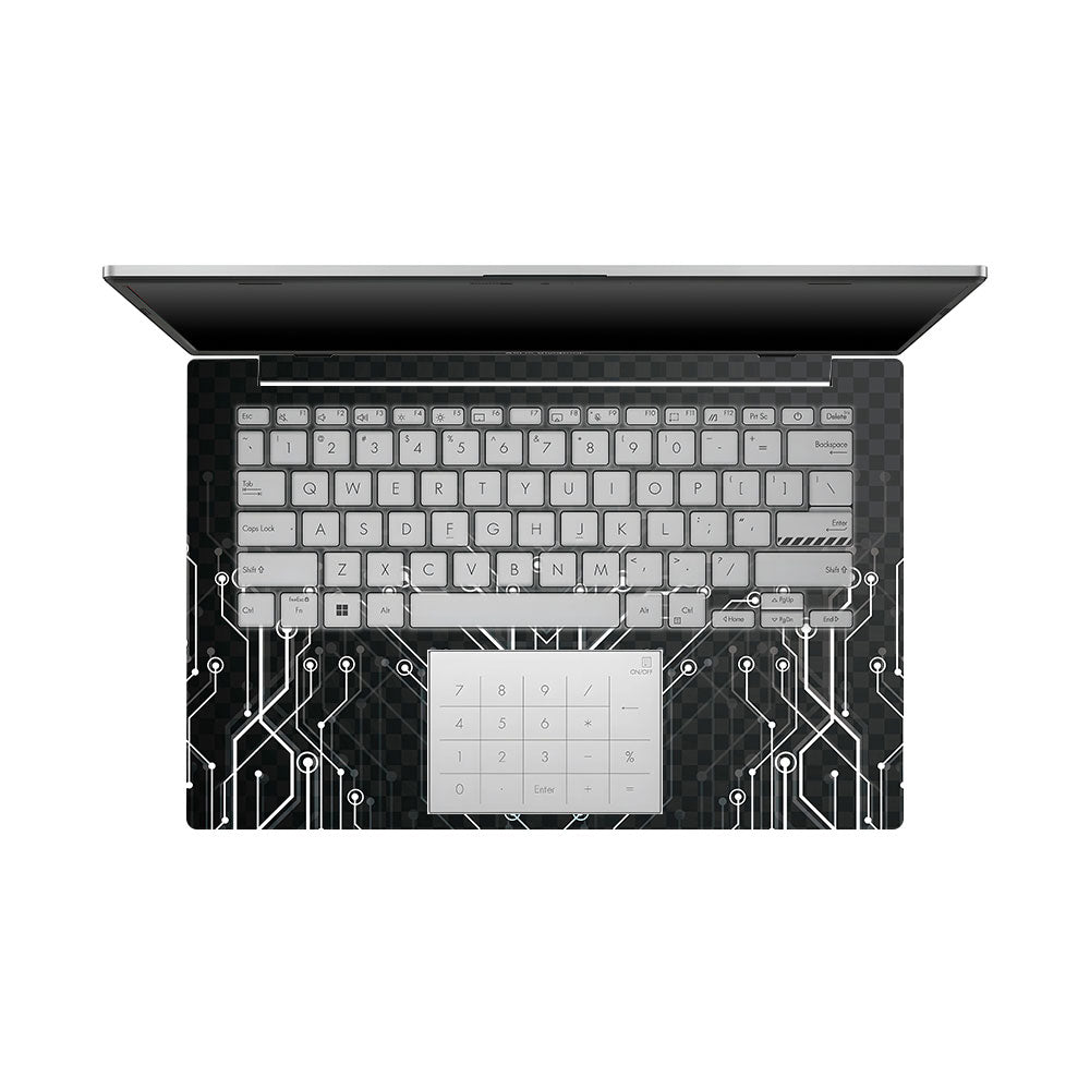 Black Digital Circuit Asus Vivobook Go 14 E1404 Laptop Skin