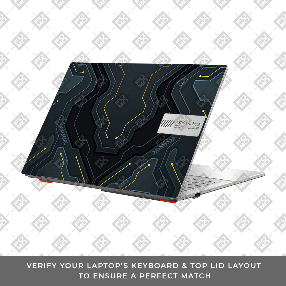 Futuristic Techno Asus Vivobook Go 14 E1404 Laptop Skin