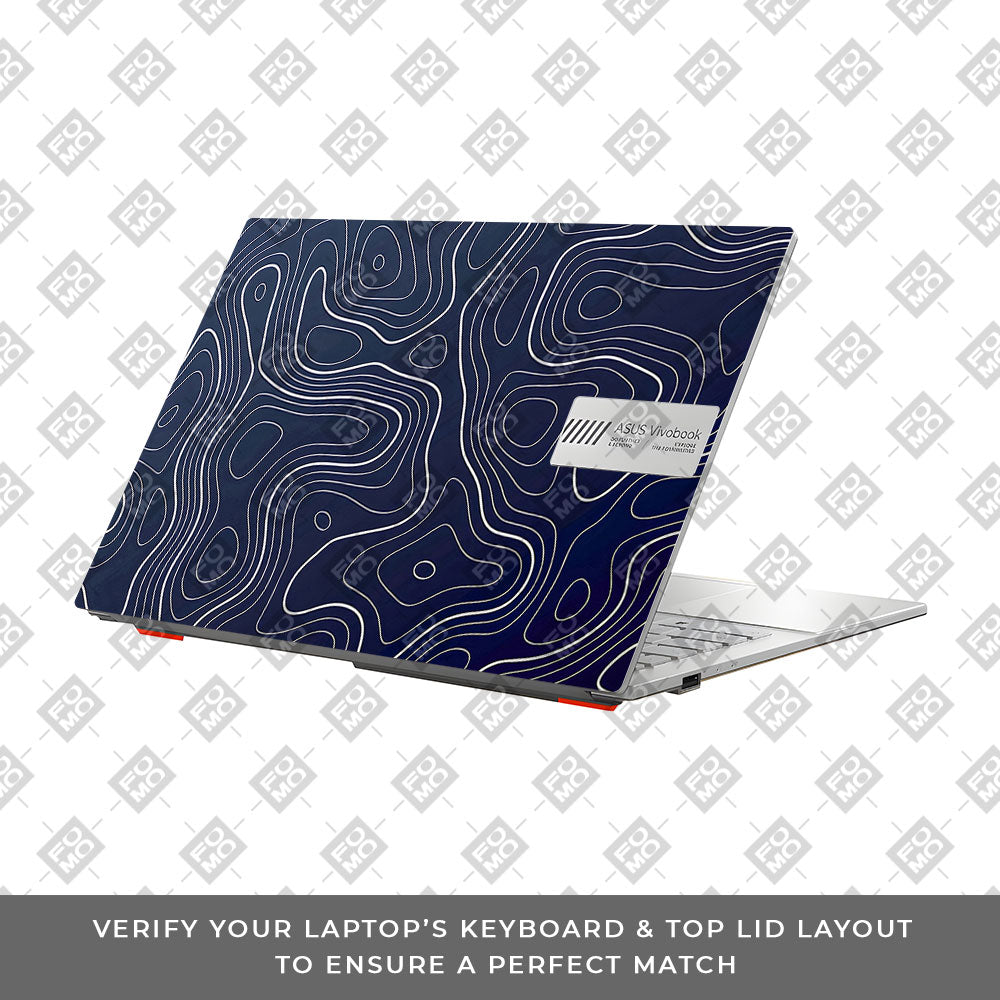 Fluid Lines Design Asus Vivobook Go 14 E1404 Laptop Skin