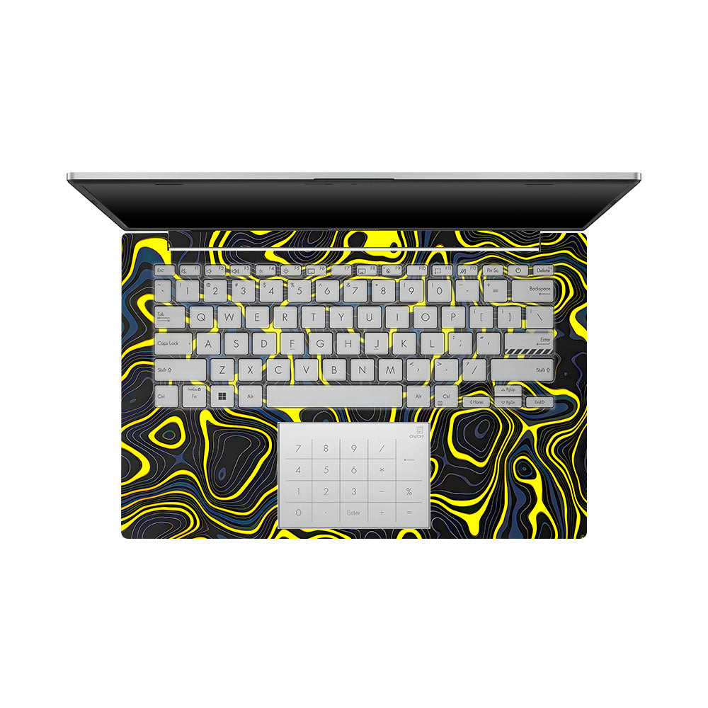 Neon Lava Contours Asus Vivobook Go 14 E1404 Laptop Skin