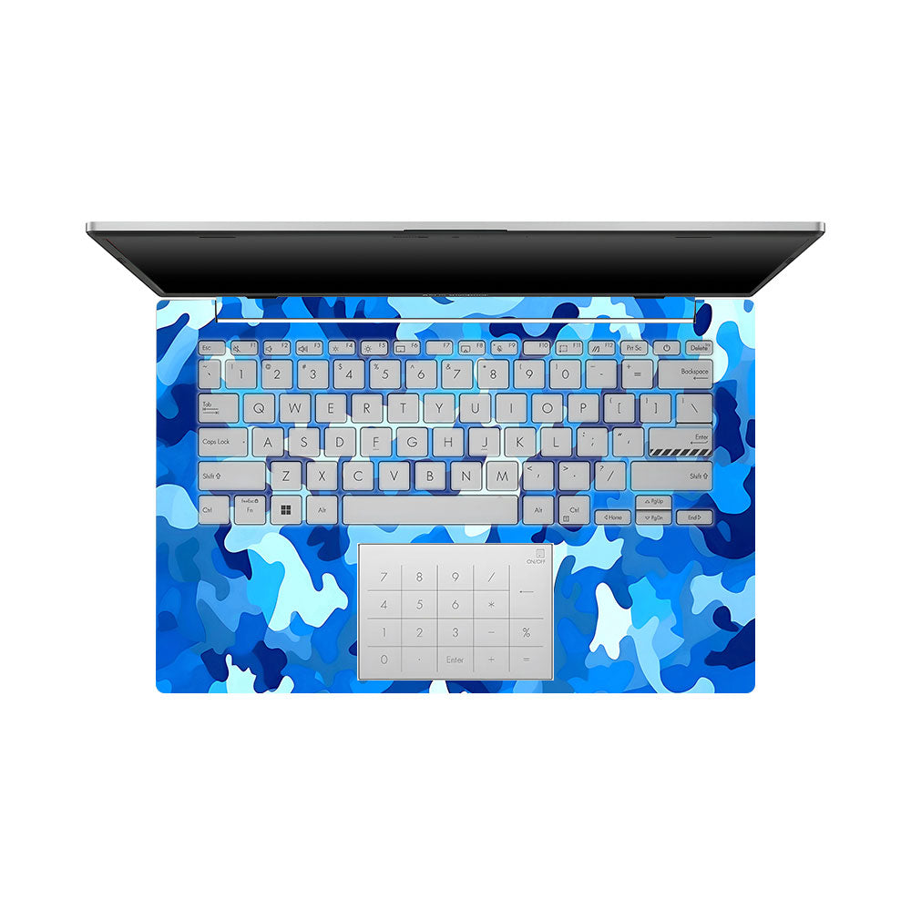 Arctic Blue Camo Pattern Asus Vivobook Go 14 E1404 Laptop Skin
