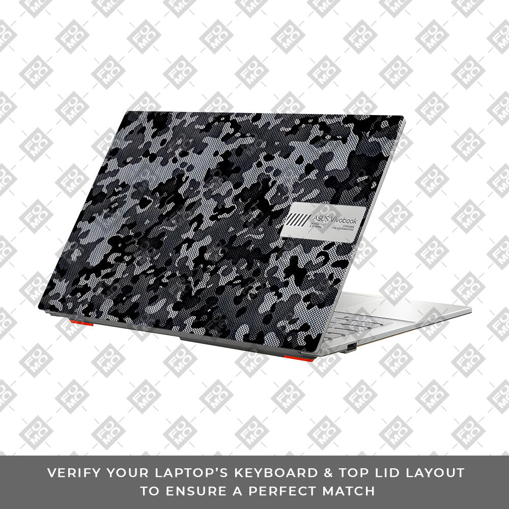 Stealth Grey Camo Asus Vivobook Go 14 E1404 Laptop Skin