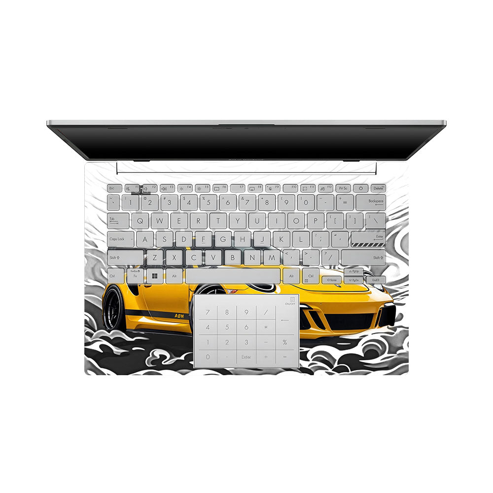 Porsche 911 Yellow Blaze Asus Vivobook Go 14 E1404 Laptop Skin