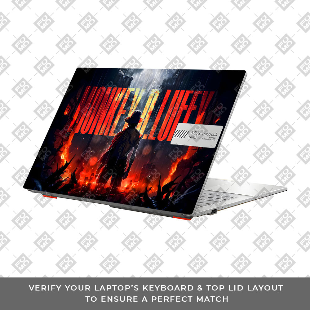 Monkey D. Luffy Blazing Red Asus Vivobook Go 14 E1404 Laptop Skin
