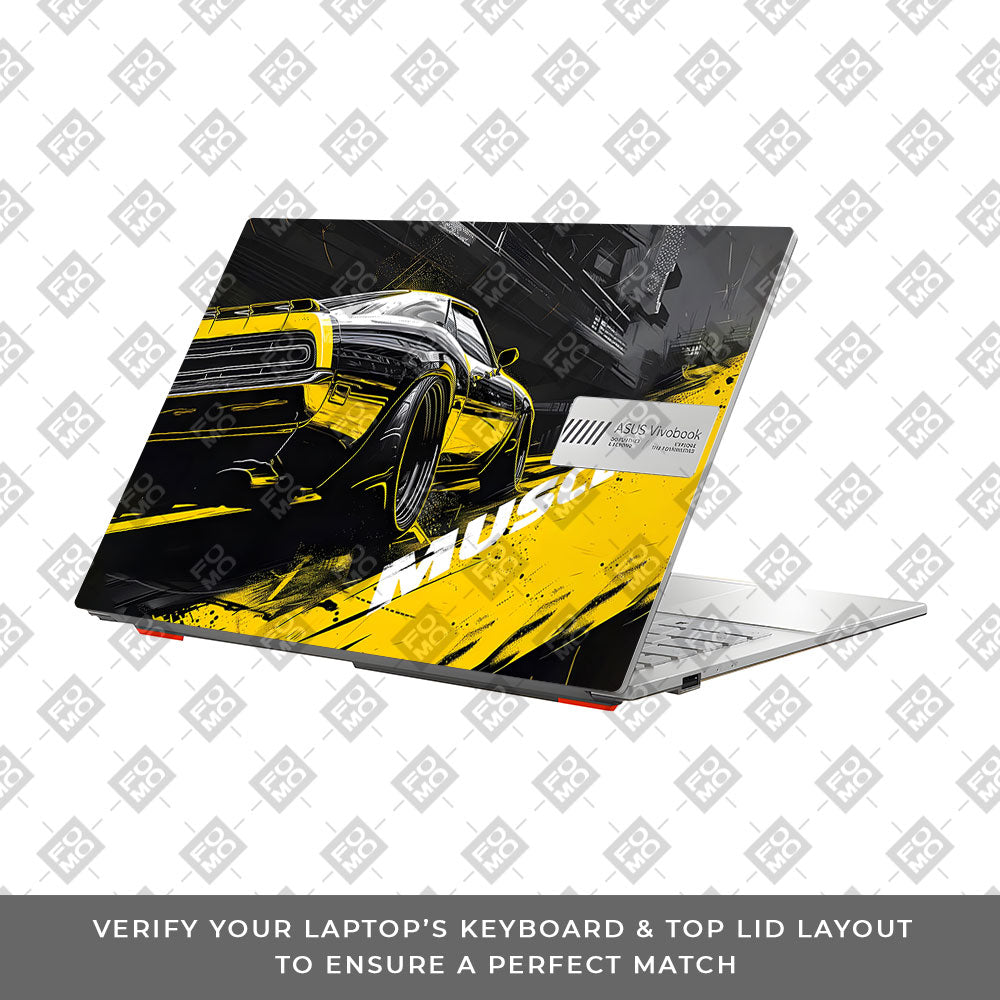 Black Muscle Asus Vivobook Go 14 E1404 Laptop Skin